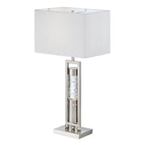 Modern Satin Nickel Finish Decorative Table Lamp - Driftwood - Sleep Galleria