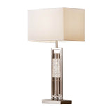 Modern Satin Nickel Finish Decorative Table Lamp - Driftwood - Sleep Galleria