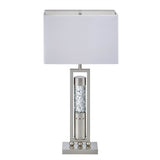 Modern Satin Nickel Finish Decorative Table Lamp - Driftwood - Sleep Galleria