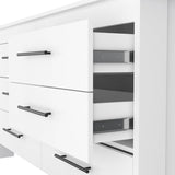 Modern Six Drawer White Particle Board Dresser - Sleep Galleria