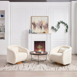 Modern Teddy Fabric 360-Degree Swivel Accent Chair - Sleep Galleria