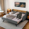 Modern Upholstered Twin Daybed With Wireless Charger Trundle - Driftwood - Sleep Galleria