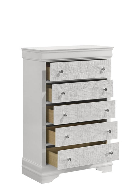 Modern Upholstered Wood 5 - Piece Bedroom Furniture Set - Driftwood - Sleep Galleria