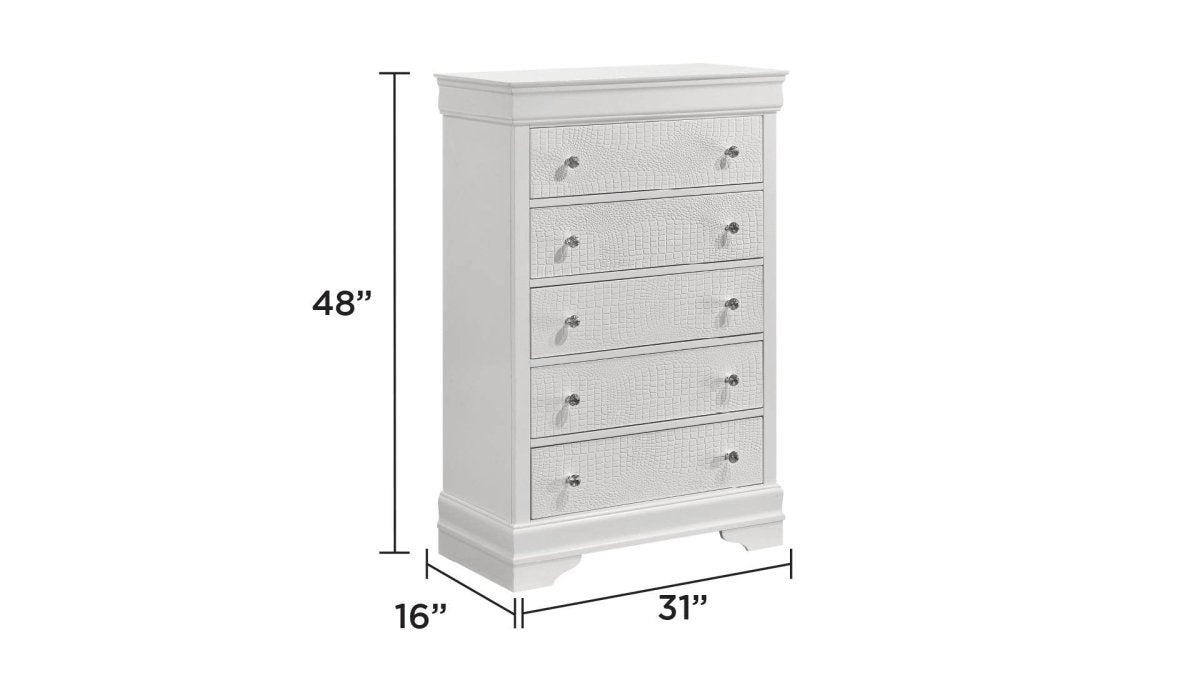 Modern Upholstered Wood 5-Piece Bedroom Furniture Set - Sleep Galleria