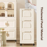 Multi - Functional Folding Plastic Wardrobe Storage Cabinet With Wheels - Driftwood - Sleep Galleria