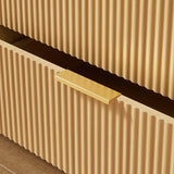 Natural Wave Pattern Particleboard Cabinet With 6 Drawers - Sleep Galleria
