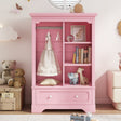 Open Children's Wardrobe With Hanging Rod Drawer - Driftwood - Sleep Galleria
