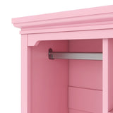 Open Children's Wardrobe With Hanging Rod Drawer - Driftwood - Sleep Galleria