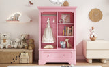 Open Children's Wardrobe With Hanging Rod Drawer - Driftwood - Sleep Galleria