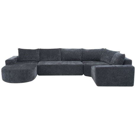 Oversized Modular Sectional Sofa Set Grey Chenille - Driftwood - Sleep Galleria