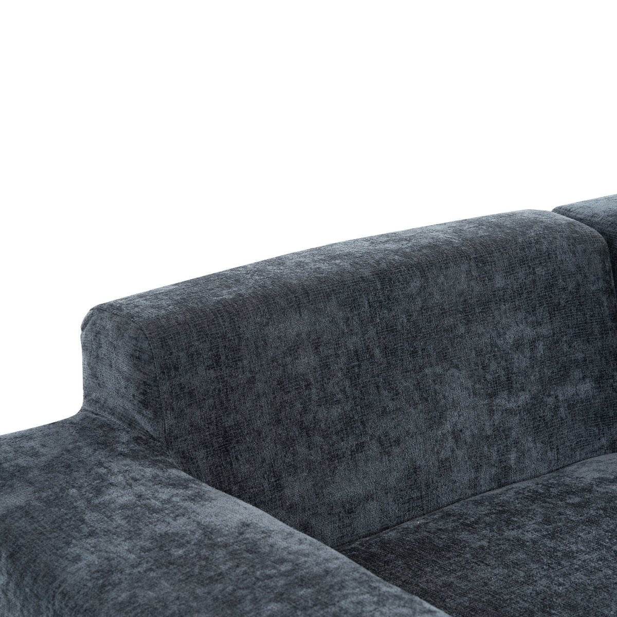 Oversized Modular Sectional Sofa Set Grey Chenille - Sleep Galleria