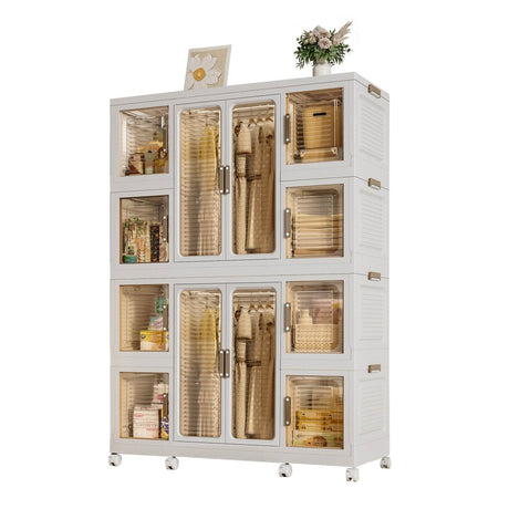 Portable Children's Wardrobe Closet Organizer With Magnetic Doors - Sleep Galleria