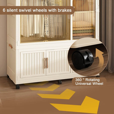 Portable Children’s Wardrobe Closet Organizer With Magnetic Doors - Sleep Galleria