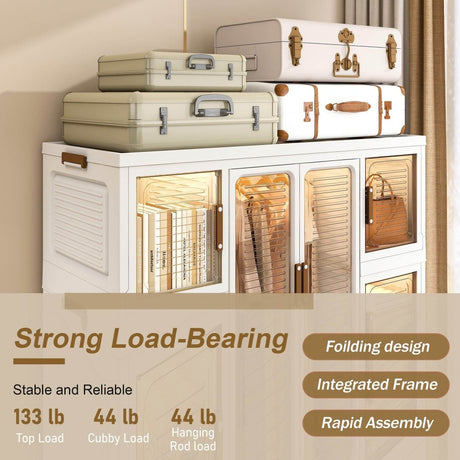 Portable Children's Wardrobe Closet Organizer With Magnetic Doors - Sleep Galleria
