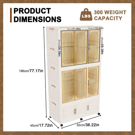 Portable Children’s Wardrobe Closet Organizer With Magnetic Doors - Sleep Galleria