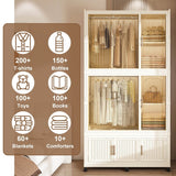 Portable Children’s Wardrobe Closet Organizer With Magnetic Doors - Sleep Galleria