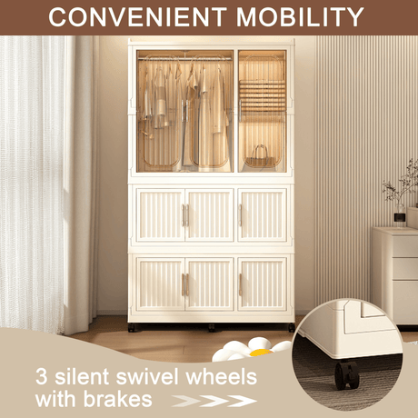 Portable Magnetic Door Wardrobe Closet Organizer Storage Furniture - Sleep Galleria