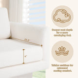 Premium Sherpa Boucle 360-Degree Swivel Accent Chair - Sleep Galleria