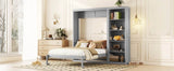 Queen Murphy Wall Bed With Shelves Solid Wood - Sleep Galleria