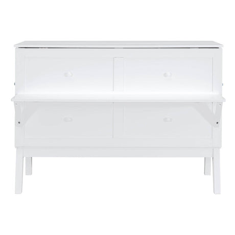 Queen Space - Saving Murphy Bed With USB Charging Ports - Driftwood - Sleep Galleria
