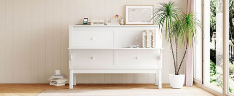 Queen Space - Saving Murphy Bed With USB Charging Ports - Driftwood - Sleep Galleria