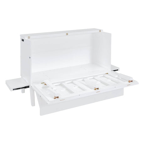 Queen Space - Saving Murphy Bed With USB Charging Ports - Driftwood - Sleep Galleria