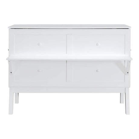 Queen Space - Saving Murphy Bed With USB Charging Ports - Driftwood - Sleep Galleria