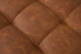Retro Upholstered Brown Storage Ottoman Bench With Shelf - Sleep Galleria