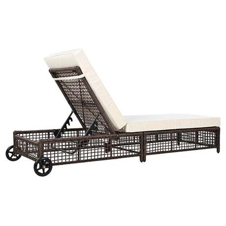 Set of 2 Adjustable Backrest Outdoor Rattan Lounge Chairs - Driftwood - Sleep Galleria
