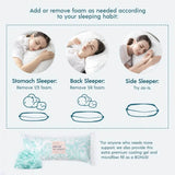 Set Of 2 Adjustable Cooling Shredded Memory Foam Pillows - Sleep Galleria