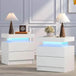 Set of 2 Modern LED Remote Controlled Nightstands - Sleep Galleria