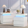 Set of 2 Modern LED Remote Controlled Nightstands - Sleep Galleria