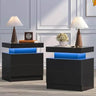 Set of 2 Modern LED Remote Controlled Nightstands - Sleep Galleria