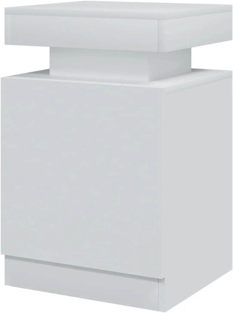 Set of 2 Modern Wood Nightstands With LED Lights - Driftwood - Sleep Galleria