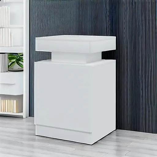 Set of 2 Modern Wood Nightstands With LED Lights - Sleep Galleria