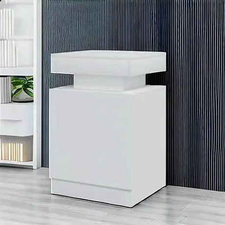 Set of 2 Modern Wood Nightstands With LED Lights - Driftwood - Sleep Galleria