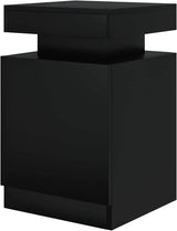 Set of 2 Modern Wood Nightstands With LED Lights - Sleep Galleria