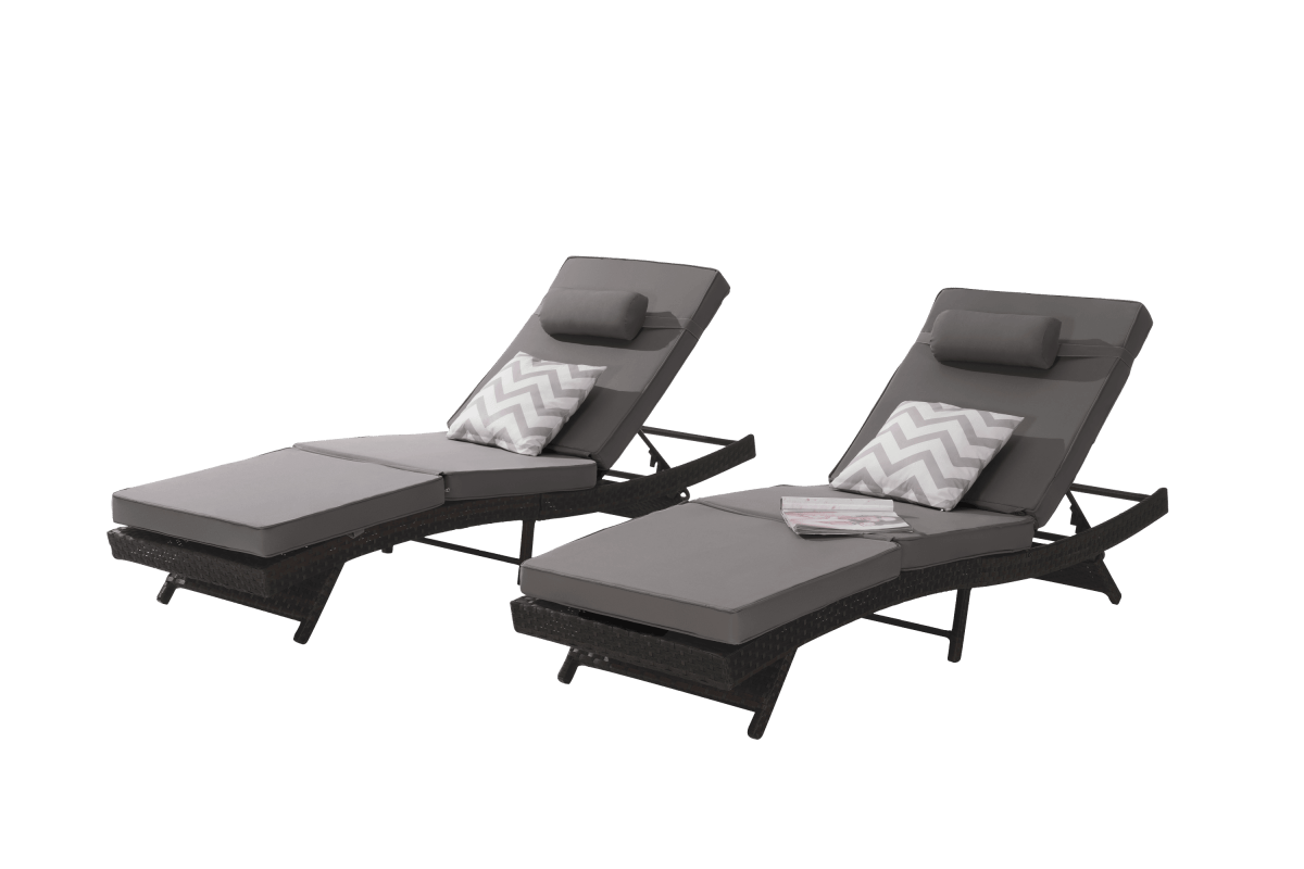 Set Of 2 Outdoor Wicker Reclining Lounge Chairs - Sleep Galleria