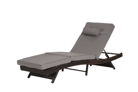 Set Of 2 Outdoor Wicker Reclining Lounge Chairs - Driftwood - Sleep Galleria