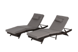 Set Of 2 Outdoor Wicker Reclining Lounge Chairs - Sleep Galleria