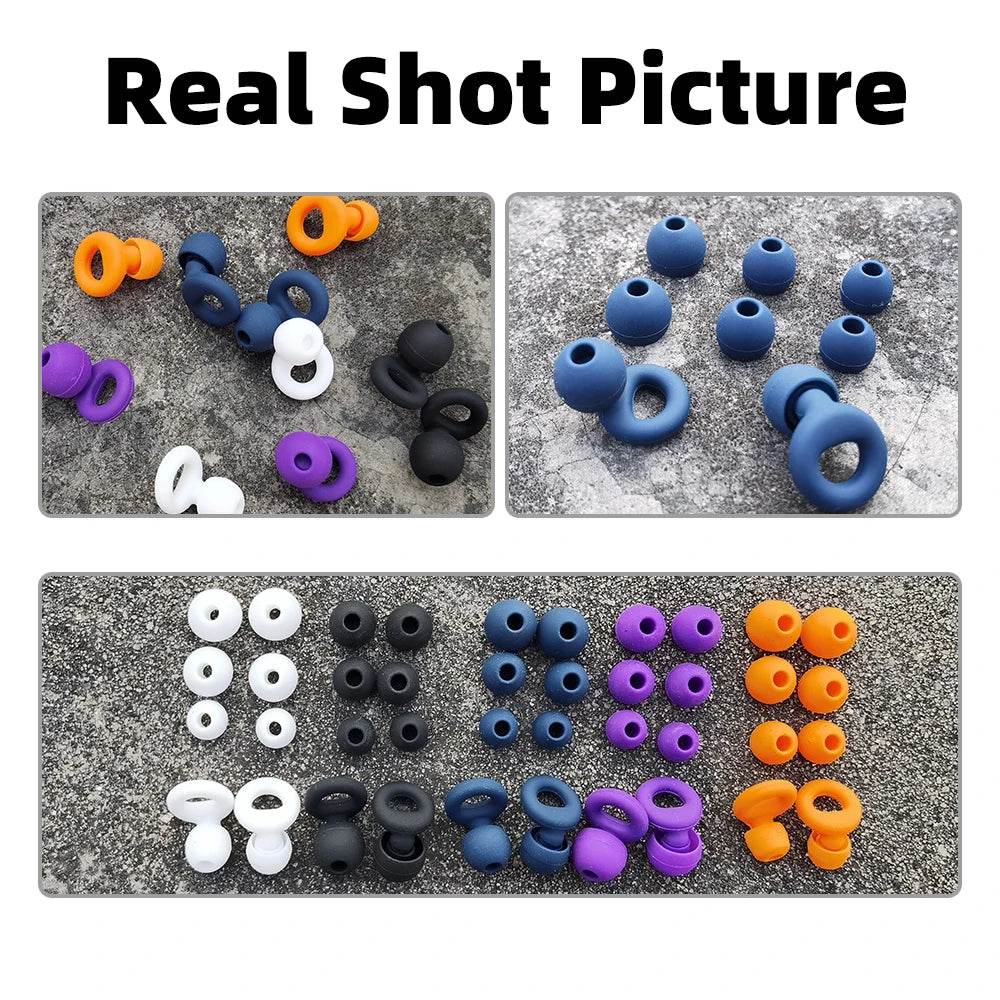 Set Of Four Soft Silicone Noise Reduction Earplugs - Sleep Galleria