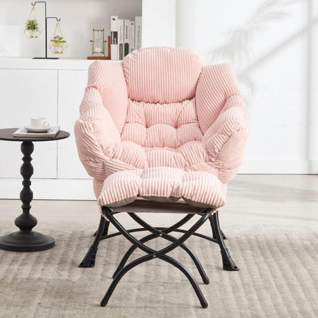 Soft Lazy Chair With Ottoman Ergonomic Accent Seating - Sleep Galleria