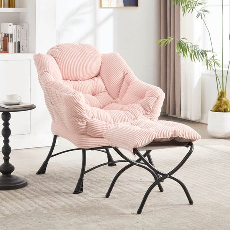 Soft Lazy Chair With Ottoman Ergonomic Accent Seating - Sleep Galleria