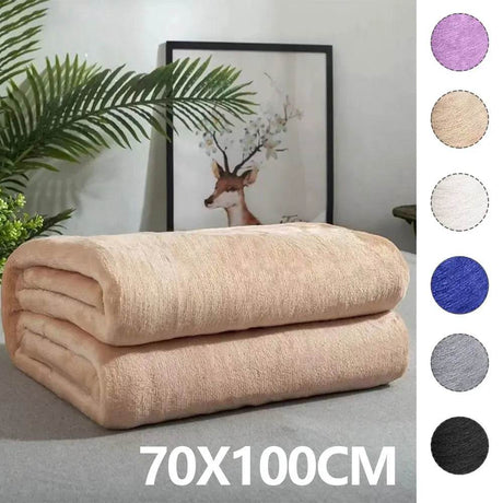 Soft Portable Coral Fleece Flannel Blanket 70x100cm - Sleep Galleria