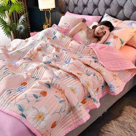 Soft Quilted Polyester Summer Quilt Blanket - Sleep Galleria