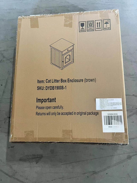 Solid Wood Cat Litter Box Enclosure With Drawer - Sleep Galleria