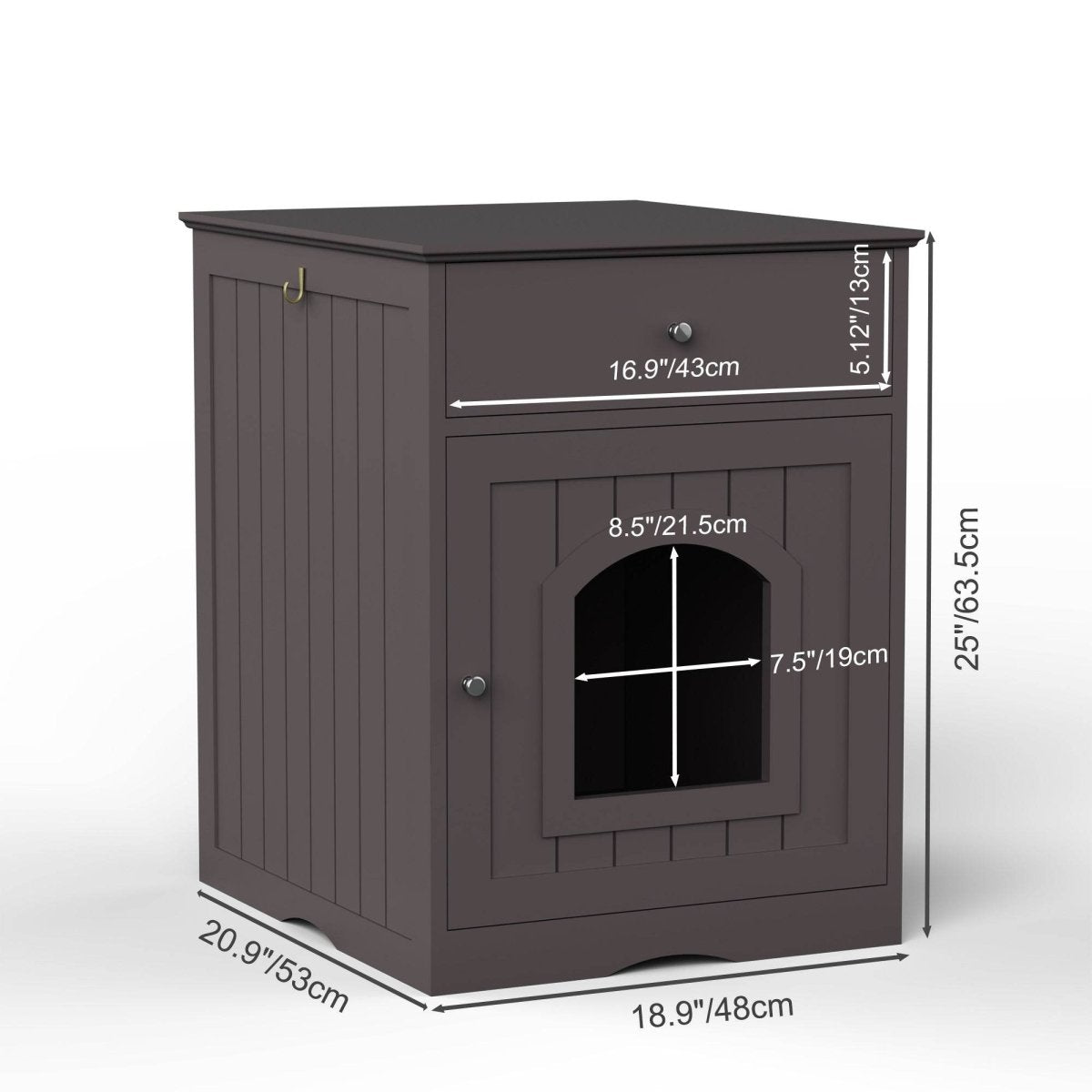 Solid Wood Cat Litter Box Enclosure With Drawer - Sleep Galleria