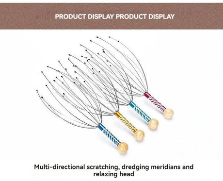 Stainless Steel Octopus Head Scalp Massage Relaxer - Driftwood - Sleep Galleria