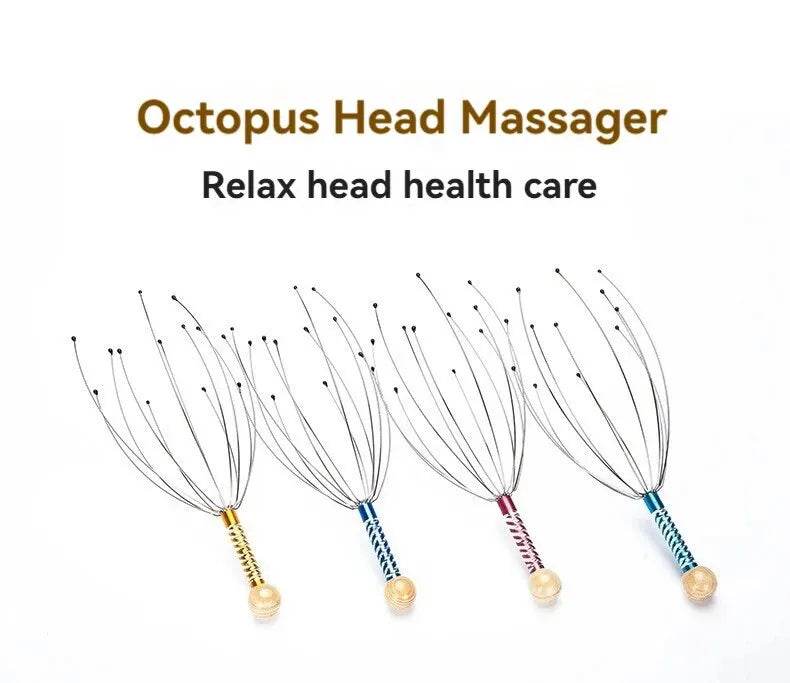 Stainless Steel Octopus Head Scalp Massage Relaxer - Driftwood - Sleep Galleria