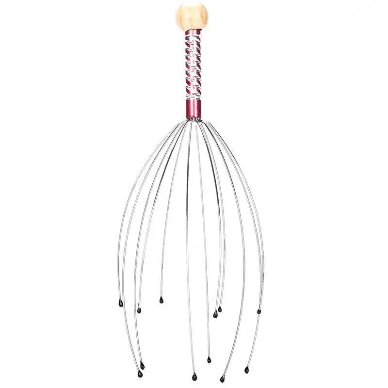 Stainless Steel Octopus Head Scalp Massage Relaxer - Driftwood - Sleep Galleria